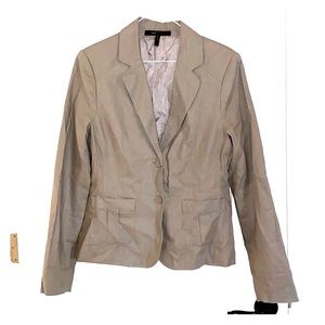 BCBG Tan linen suit jacket